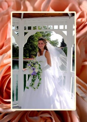 Bride at Gazebo at Valle Vista Banquet hall  Photo by American Wedding Photography All rights reserved
